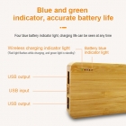 Wireless Charger - 2020 newest 5000mAh Bamboo Wireless Power Bank LWS-2012